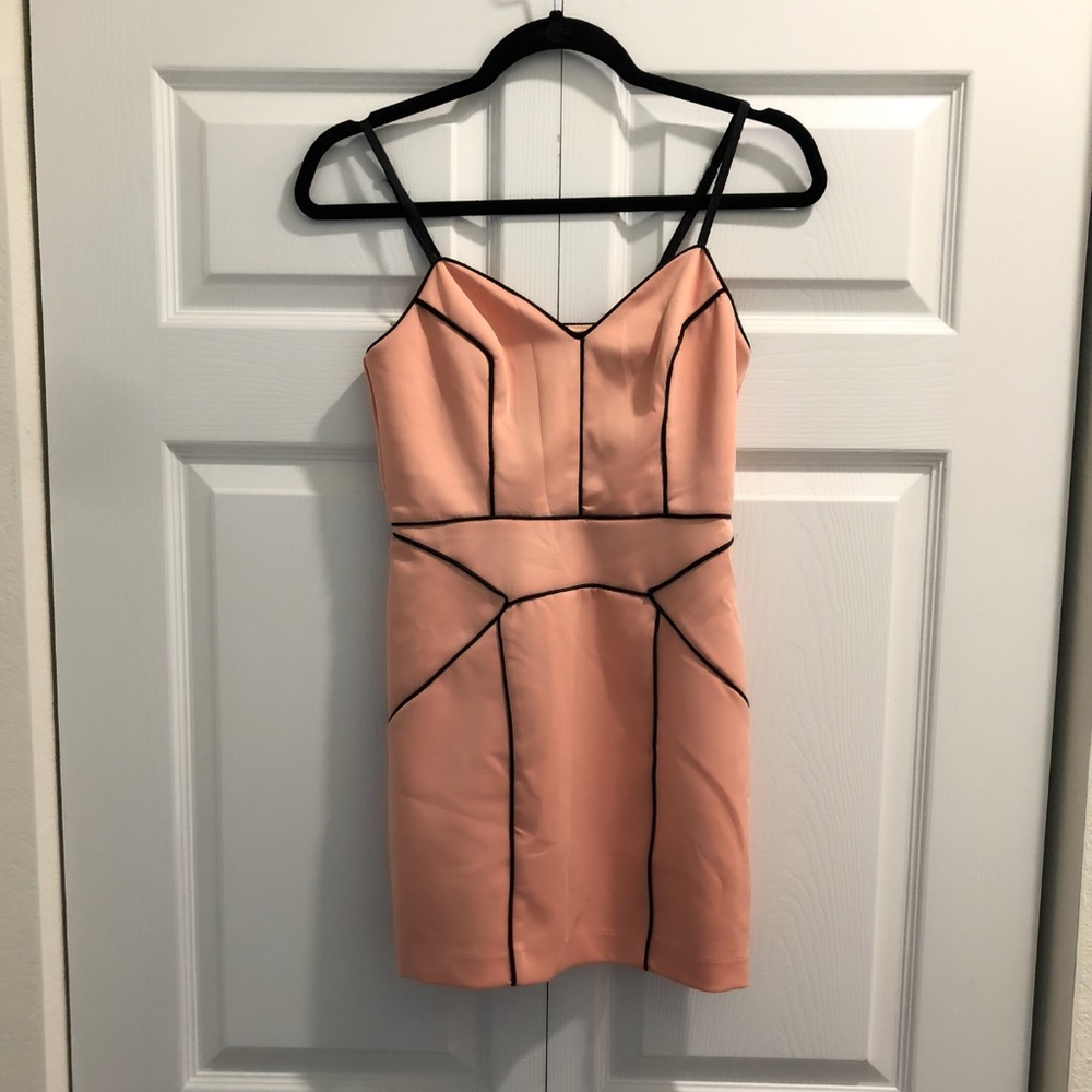 Peach Bodycon Mini Dress